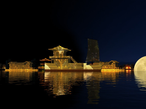 Cruise ship 3D Model
