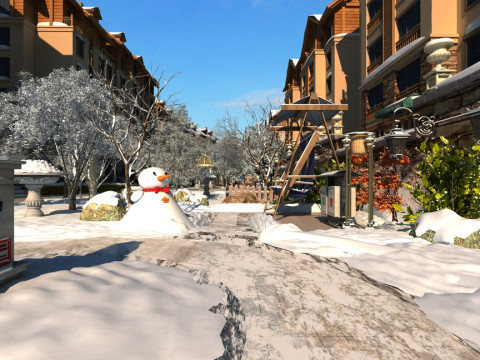 Snow scene 3D Model