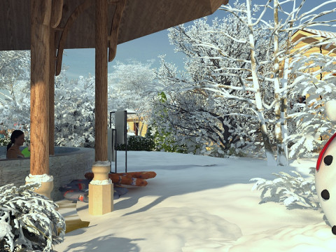 Snow scene 3Dモデル