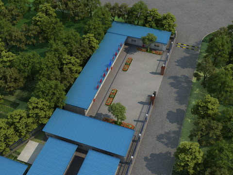 Factory workshop Modello 3D