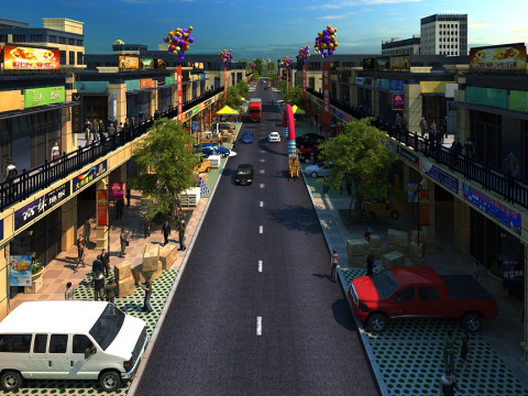 Commercial street 3D Model