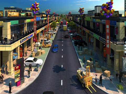 Commercial street 3D Model