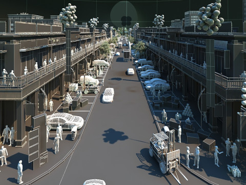 Commercial street 3D Model
