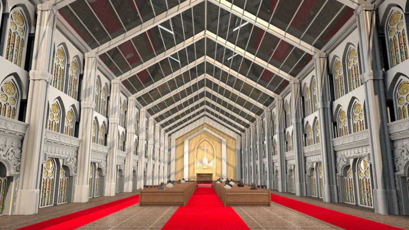 Kości&oacute;ł Model 3D .c4d .max .obj .3ds .fbx .stl .blend 