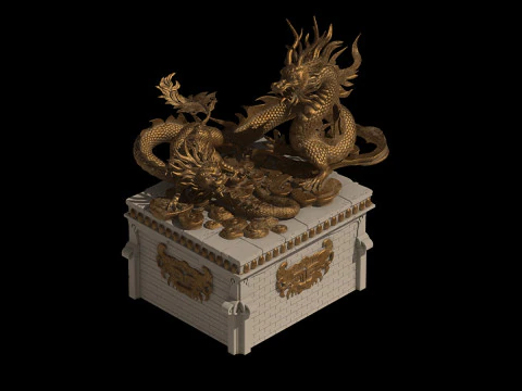 Scultura del drago Modello 3D