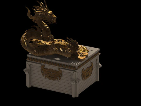 Dragon Sculpture 3D Model