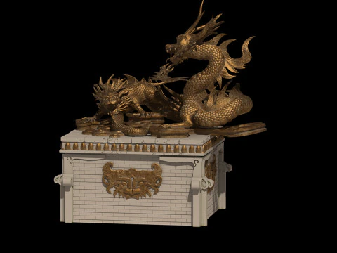 Dragon Sculpture 3D Model