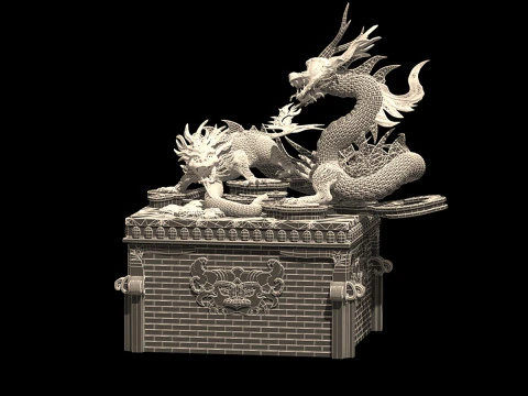 Dragon Sculpture 3D Model