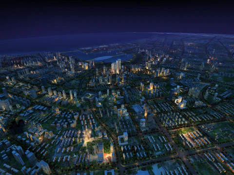 Coastal cities 3D Model
