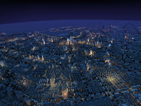 Coastal cities 3D Модель