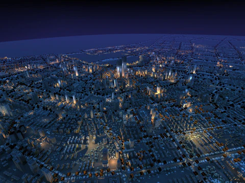 Coastal cities 3D Model