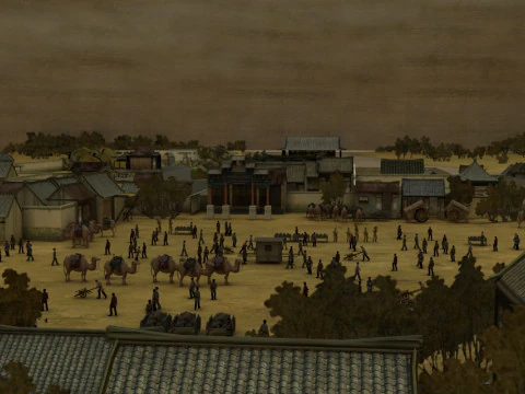 고대 회화 장면 3D 모델