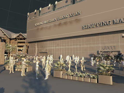 Shopping mall 3Dモデル