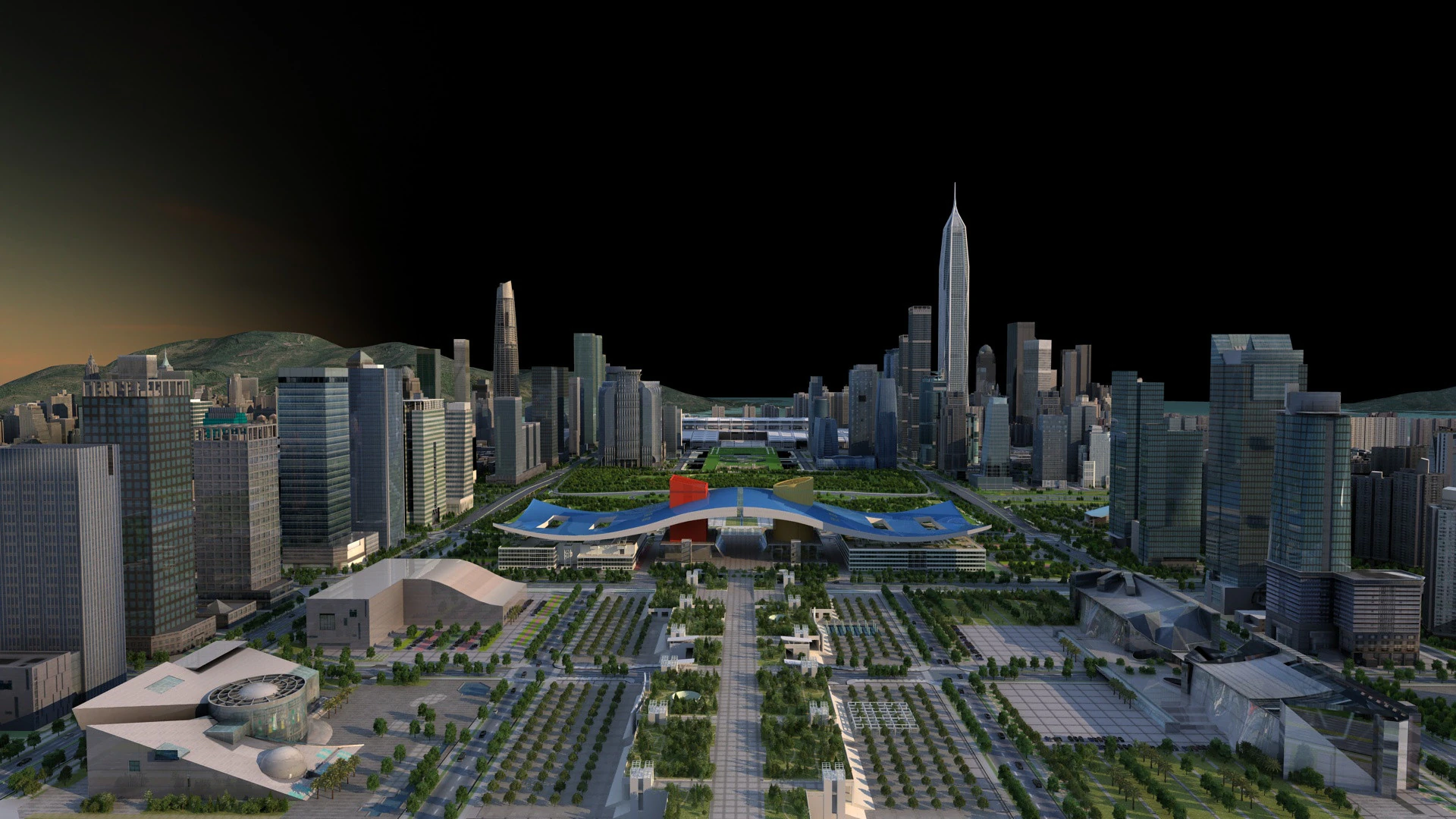 Shenzhen 3D Model .c4d .max .obj .3ds .fbx .stl .blend 