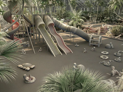 tobog&aacute;n de agua Modelo 3D