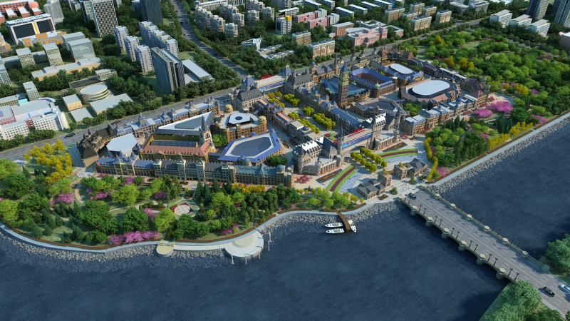 Foreign Language City 3Dモデル .c4d .max .obj .3ds .fbx .stl .blend 
