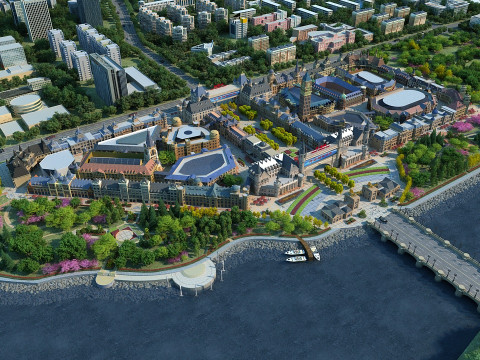 Foreign Language City 3Dモデル