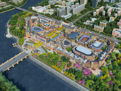 Foreign Language City 3Dモデル