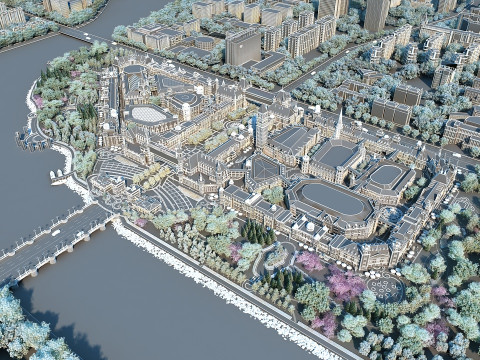 Foreign Language City 3Dモデル