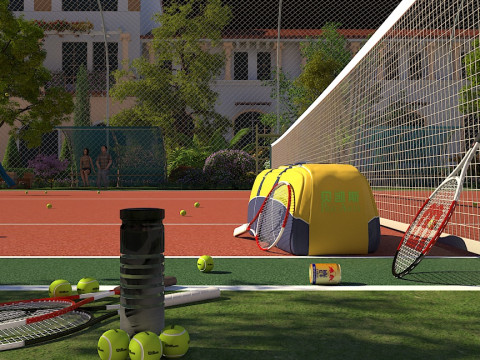 Tennis court Modelo 3D