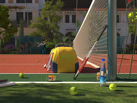 Tennis court 3D Model