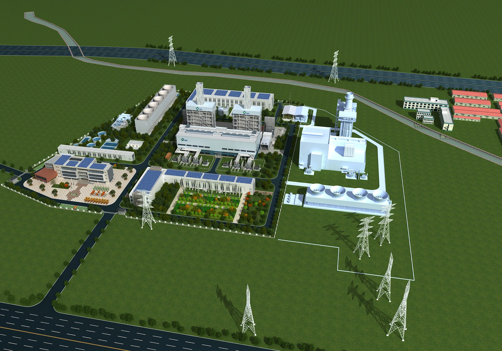 Power plant 3D Model .c4d .max .obj .3ds .fbx .stl .blend 