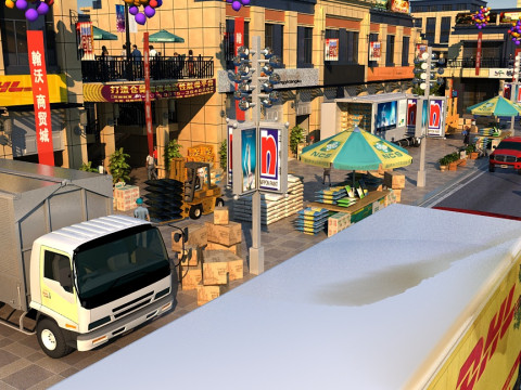 Building materials market 3D Модель