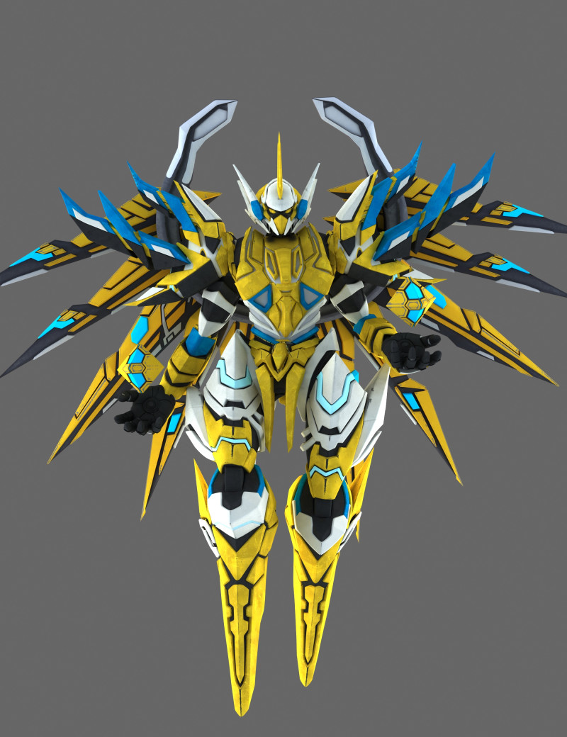 Thunder Attribute Battlegear Model 3D .c4d .max .obj .3ds .fbx .stl .blend 