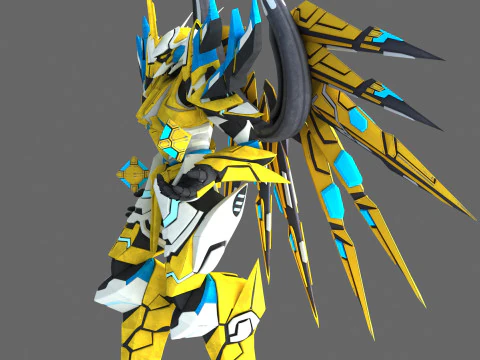 Thunder Attribute Battlegear 3D Model