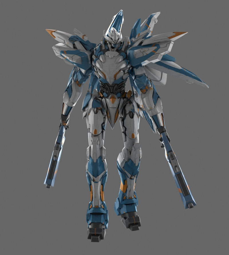 Water Attribute Battlegear 3D Model .c4d .max .obj .3ds .fbx .stl .blend 