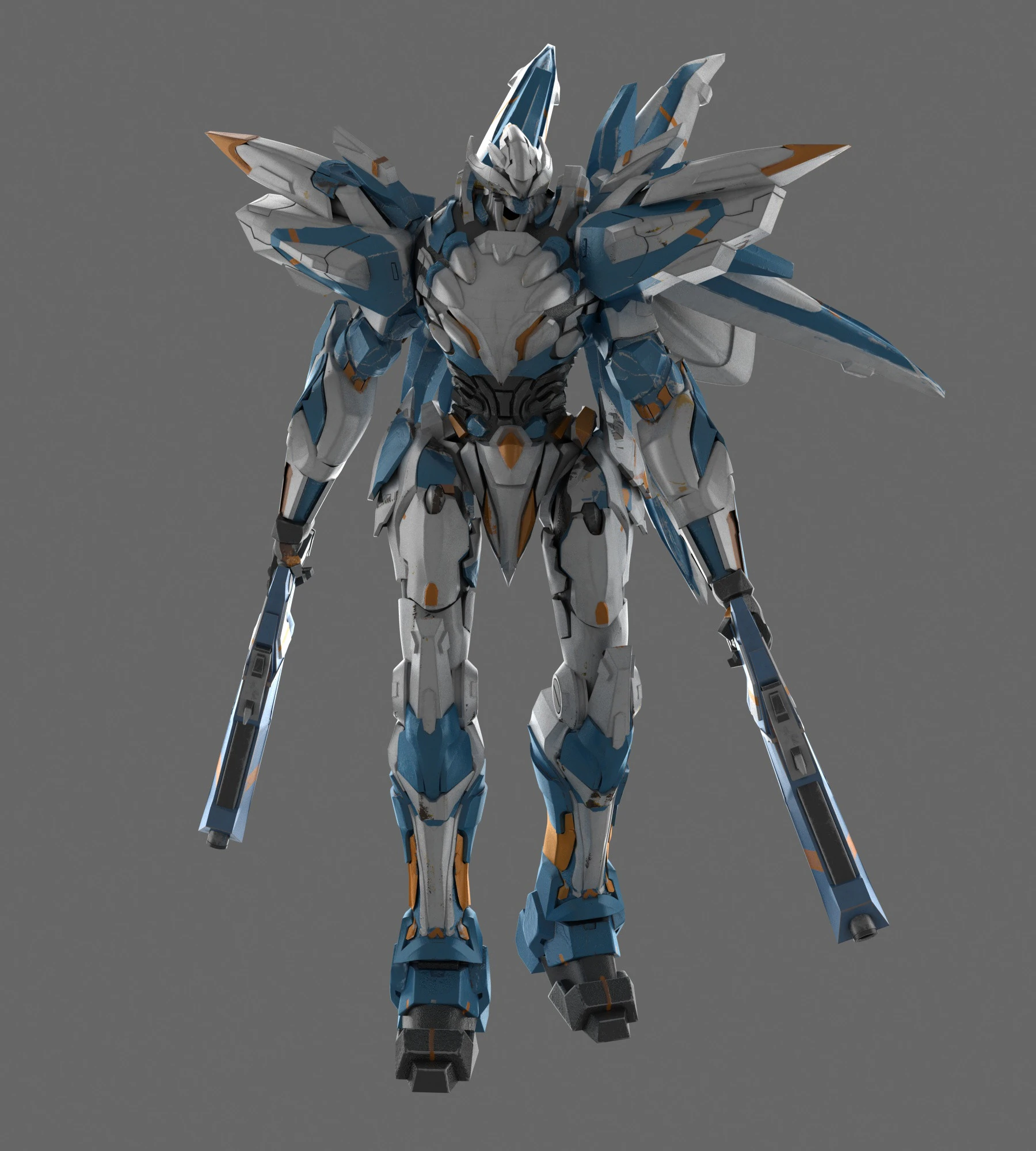 Water Attribute Battlegear 3D Model .c4d .max .obj .3ds .fbx .stl .blend 