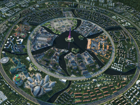 City center building 3D 模型