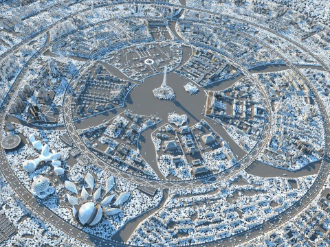 City center building 3D Model