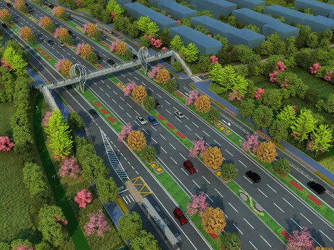 高速道路 3Dモデル