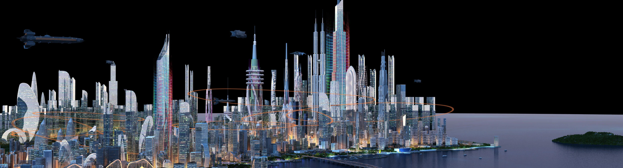 Technology architecture 3D Model .c4d .max .obj .3ds .fbx .stl .blend 