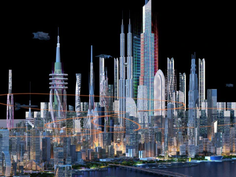 Technology architecture 3D Model