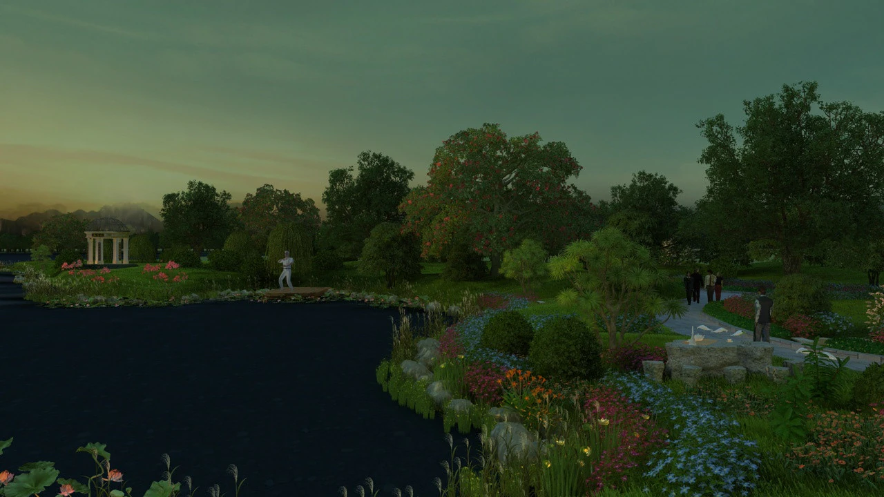 Park 3D Model .c4d .max .obj .3ds .fbx .stl .blend
