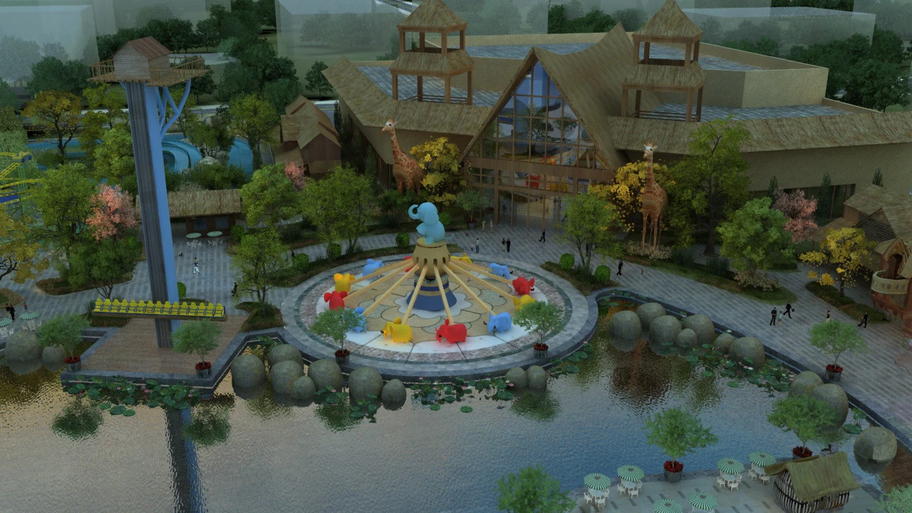 Amusement park 3D Model .c4d .max .obj .3ds .fbx .stl .blend 