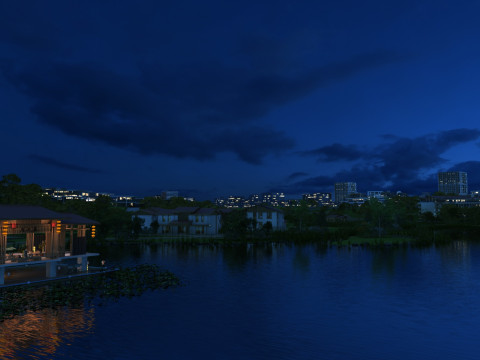 City Night Scenery 3D मॉडल