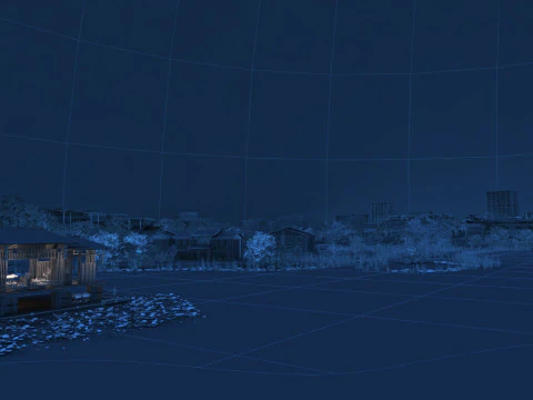 City Night Scenery 3D Model
