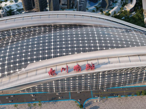 Estação ferroviária Modelo 3D