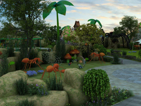 Taman hiburan Model 3D