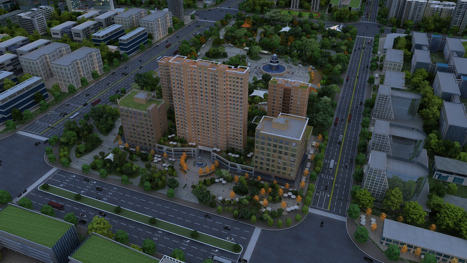 Urban architecture 3D Model .c4d .max .obj .3ds .fbx .stl .blend 
