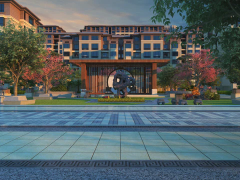 Stadtarchitektur 3D Modell