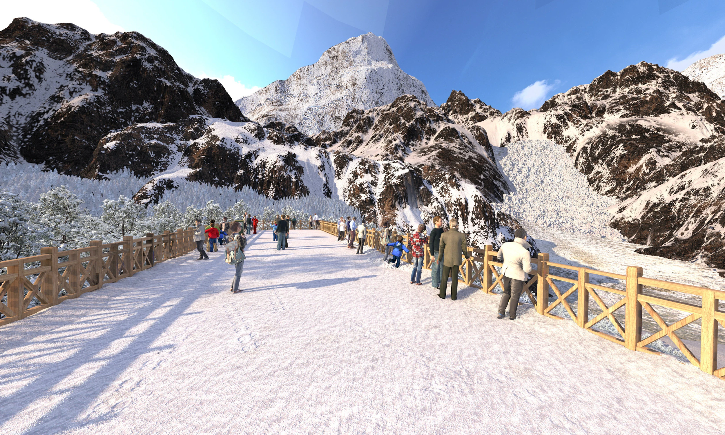Snow Mountain 3D Model .c4d .max .obj .3ds .fbx .stl .blend 