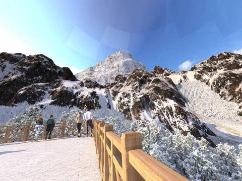 Snow Mountain 3D Model