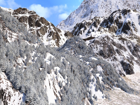Snow Mountain 3D Modell