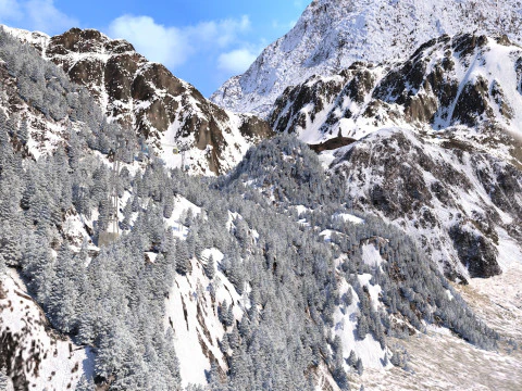 Snow Mountain 3D Model