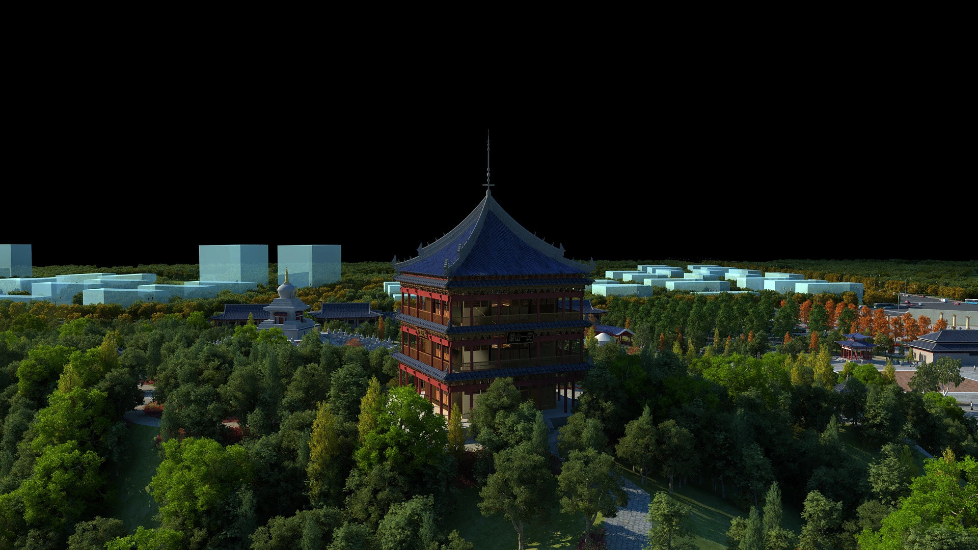 Ancient architecture 3D Model .c4d .max .obj .3ds .fbx .stl .blend