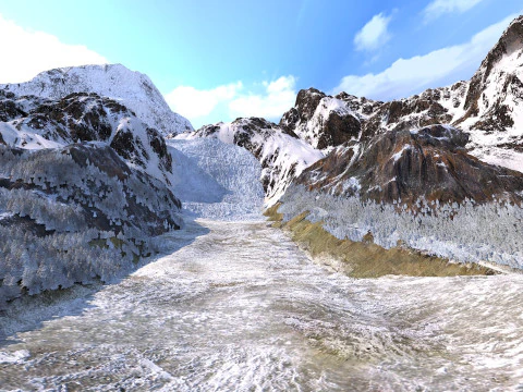 스노우 마운틴 3D 모델